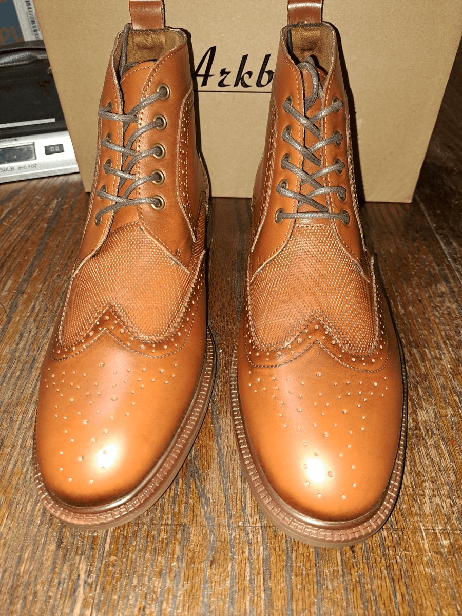 New Mens 11.5 Arkbird Brown Leather Dress Oxford Chukka Ankke Boots NWT Amazon.com | Arkbird Mens Dress Boots, Genuine Leather  main image 4