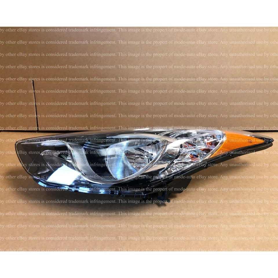 Conjunto de faros halógenos cromados lado del conductor para Hyundai Elantra 2011 2012 2013 Foto 2 de 4