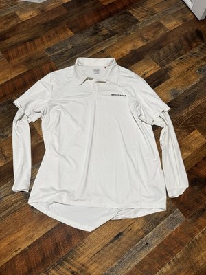Ghost Golf Range Pro XL Long Sleeve Performance Polo 2-in-1 Shirt White