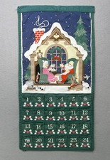 Calendario dell'avvento vintage 1987 Avon conto alla rovescia per Natale NO MOUSE o HANGER VEDI DIFETTI
