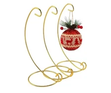 24 Pc, 9" Ornament Display Stand Iron Hanging Stand Holder for Hanging Gold 