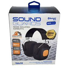 Tzumi Sound Guards Bluetooth Noise Isolating Hearing Protection Headphones Black