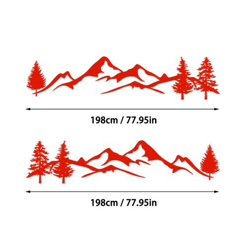 2Pcs Car Sticker Vinyl Forest Graphic Car Decor Waterproof for Camper RV Truck - Bild 9 von 23