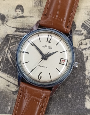 Vintage Soviet mechanical men's watch Export VOSTOK  Wostok 2214 18J. USSR 1970s