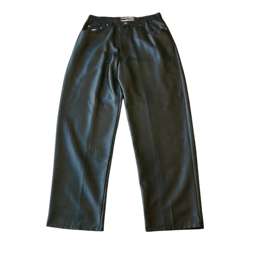 Vintage BC Ethic Smooth Custom Fit Trousers Men's 34x32 Black 90s Rockabilly USA - Image 2 of 4