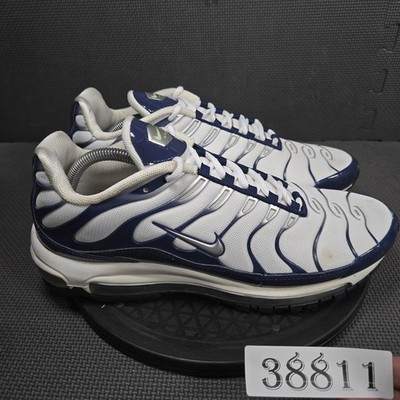 Nike Air Max 97 Plus Shoes Mens Sz 12 White Running Low Top Sneakers AH8144-100