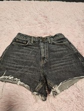 BDG Urban Outfitters Girlfriend High Rise Black Cutoff Denim Shorts Women s 26