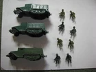 3 MARX US HALF-TRACKS WITH 8 DRIVERS--BATTLEGROUND PLAYSET--$12.90 SHIPPING
