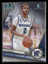 2023-24 Bowman University Chrome #53 Javonte Taylor Memphis Tigers