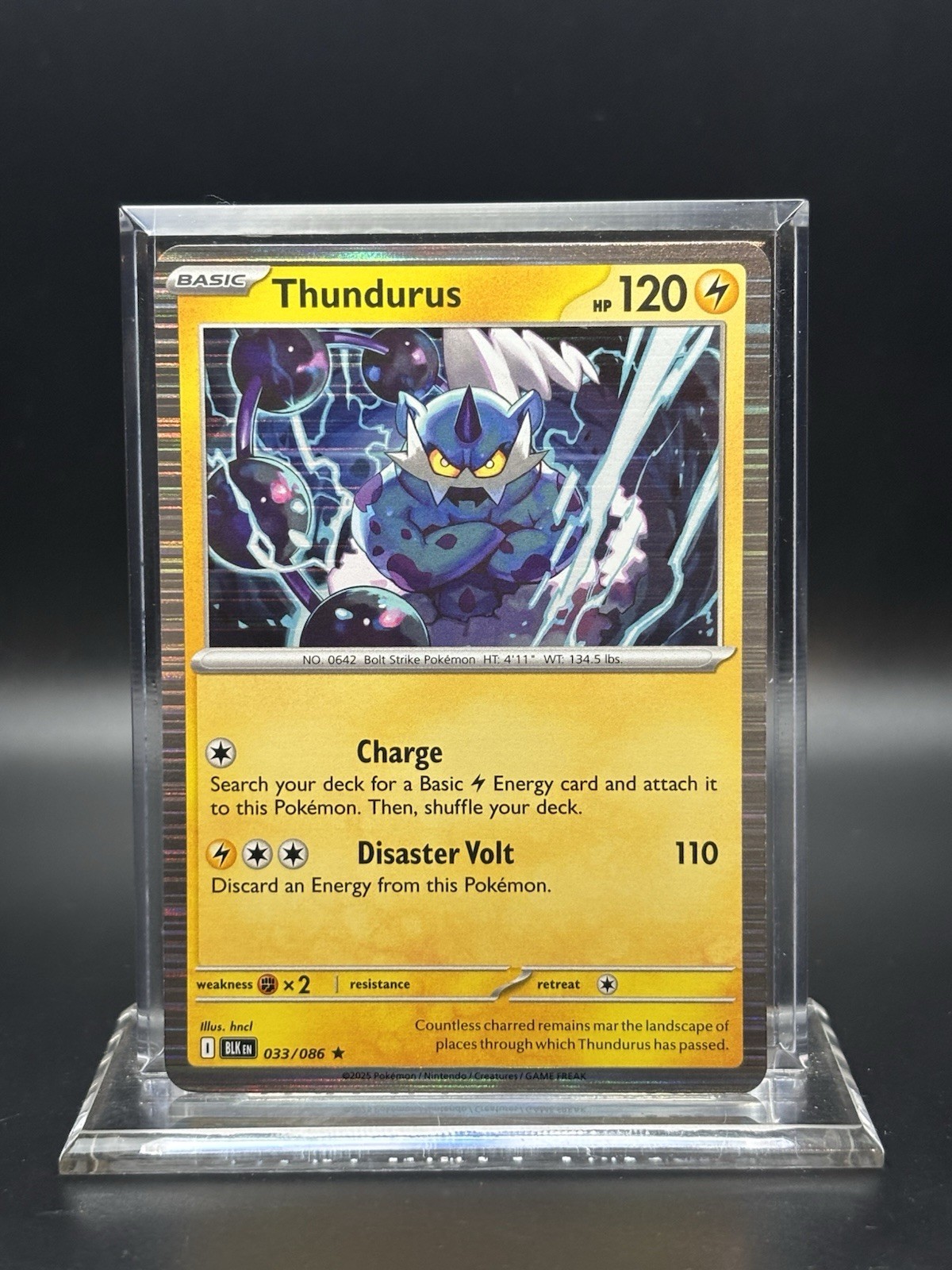 2025 Pokemon Black Bolt - Thundurus Holo No. 33/86
