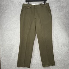 Vintage Orvis Melton Cloth Pants Size 34x32 Dark Green Made in USA Pockets