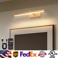 16" Gold LED 3CCT Picture Light Battery Operated Wall Sconce with Remote 5000mAh