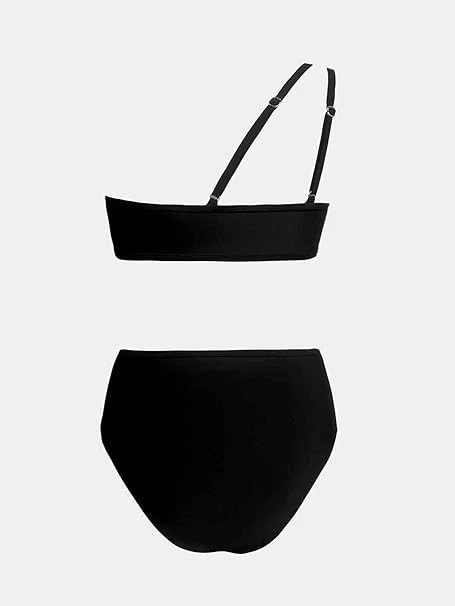 Womens Ladies Bikini Set UK M 12 Non Wired Padded Top Mesh High Waist Brief - Image 3 of 4