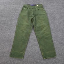VINTAGE Silvertab Jeans Mens 32x30 Green Denim Baggy Skater Street Wear 90s USA