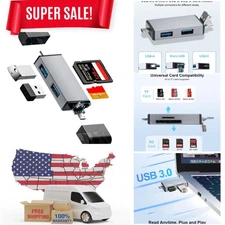 Lightweight USB 3.0 Memory Card Reader - Simultaneous SD & Micro SD Reading