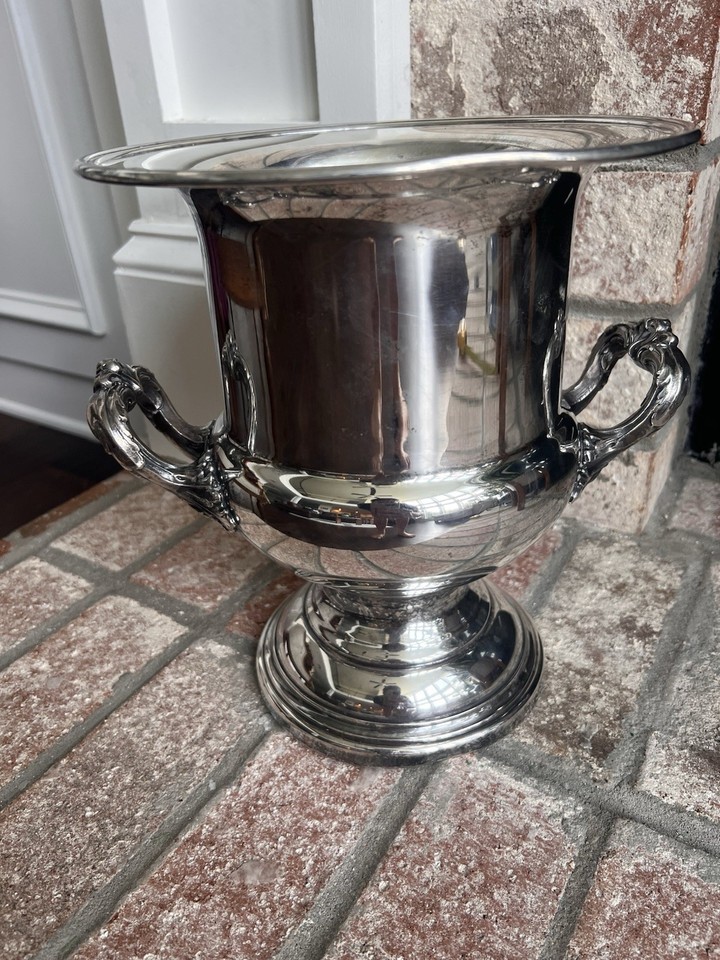 Vintage MCM 1960's Silverplated Champagne/Ice Bucket; "Pilgrim Silverplate Co."