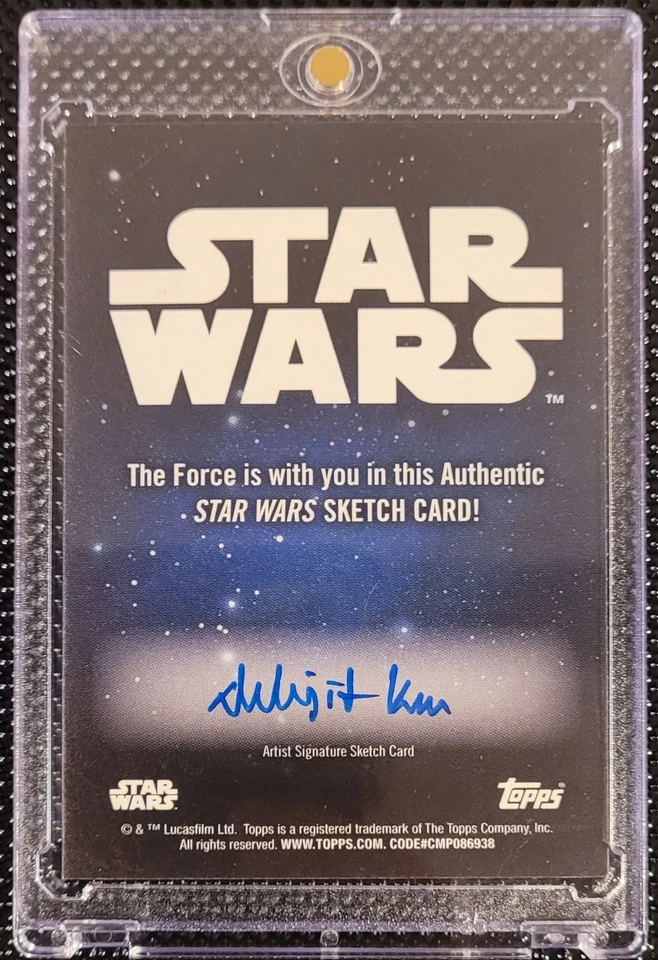 2024 Star Wars Sketch Card 1/1 Count Dooku / Debit Kar - Image 2 of 2