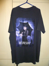 WEDNESDAY (ADDAMS FAMILY)  - ORIGINAL "ON WEDNESDAYS WE WEAR BLACK" T-SHIRT (M)