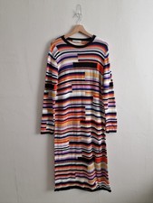 Zara Knit Dress Size S Multicoloured Striped Maxi Long
