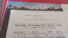 Jay-Z ticket, The O2, London, October 2013