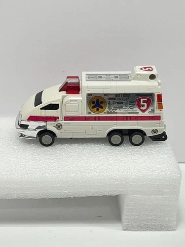 Vintage 1999 Power Rangers Lightspeed Rescue Deluxe Pink Megazord Ambulance 5