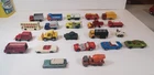 1960’s-70’s Lesney Matchbox, Marx Lot Of 22 Trucks, Cars, Construction, Hauling