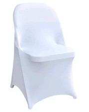 50 White Stretch Chair Slipcovers Polyester Spandex for Wedding Parties Events