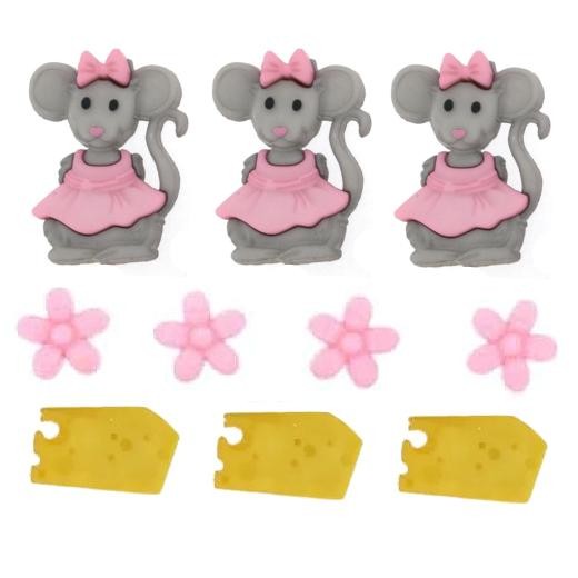 Dress It Up Buttons & Flatbacks - The Mice Girls #7676