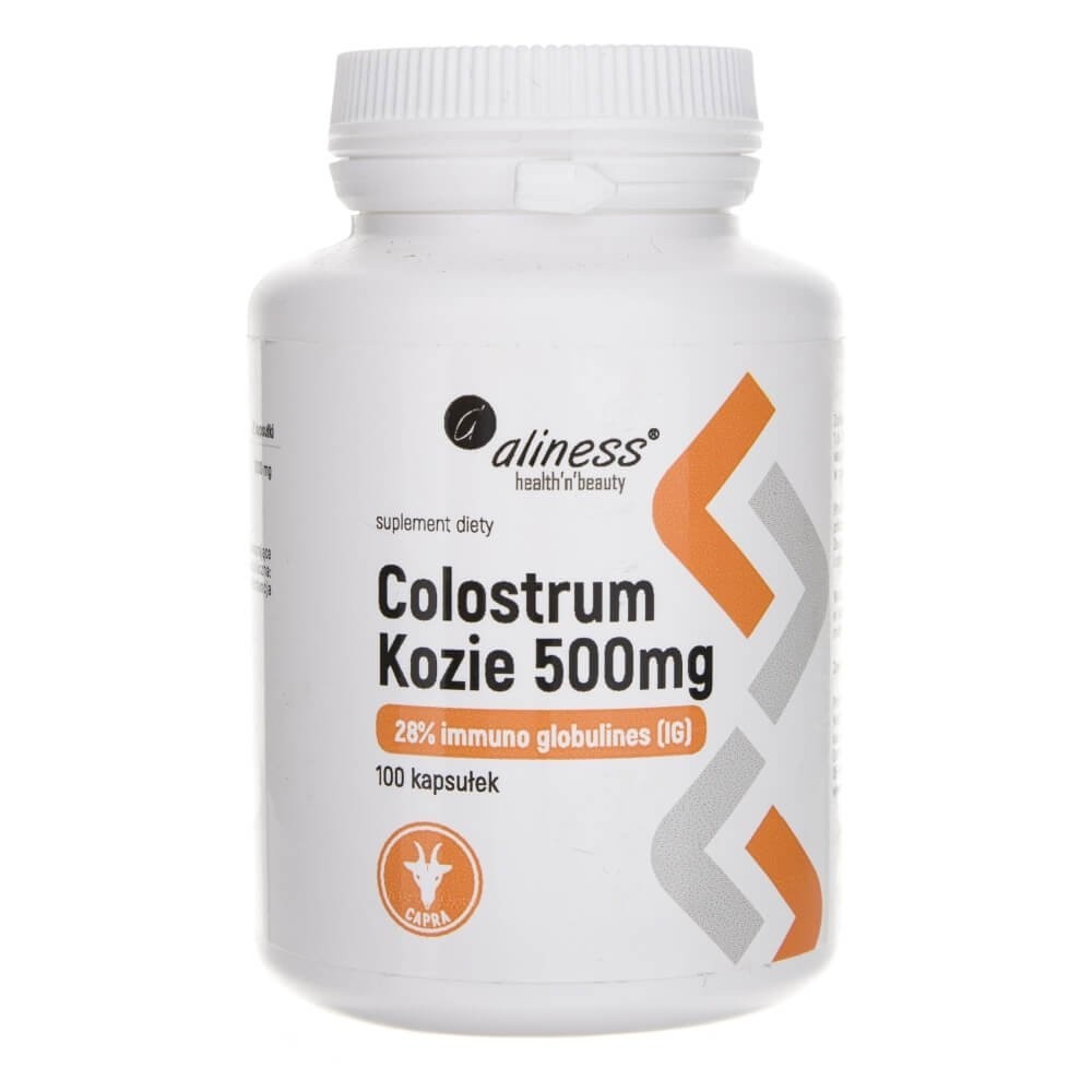 Colostrum de chèvre IG 28% Aliness 500 mg, 100 capsules pour cure immunitaire