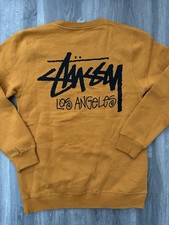 Stussy Los Angeles Chapter Mustard Yellow Pullover Crewneck Men  s Medium Rare
