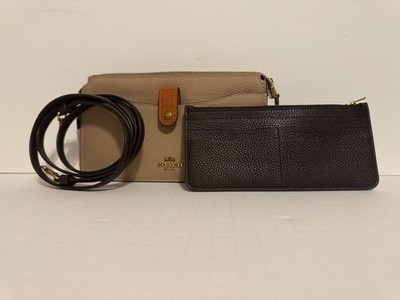 COACH Noa Pop-Up Messenger in Colorblock, Taupe, Ginger, 8 1/4'' x 4 1/2'' NWT