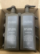 Gilchrist & Soames Warm Oak Body Wash 12oz (Set of 2) (New)