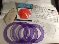 QUILT TEMPLATES NESTING CIRCLES (1.5” - 8.25”) Hexagon (1”-6”) bow tie, 20 piece