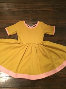 little girl mustard yellow dress
