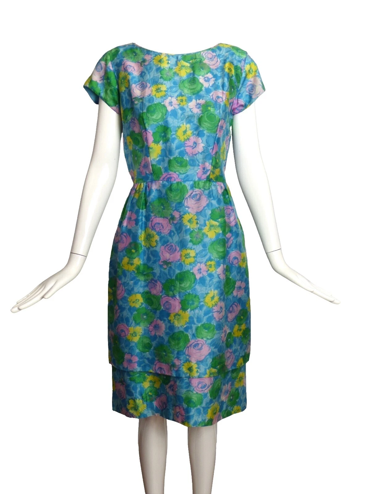 Mod/Gogo Vestidos de cóctel 100% Seda Vintage para Mujeres