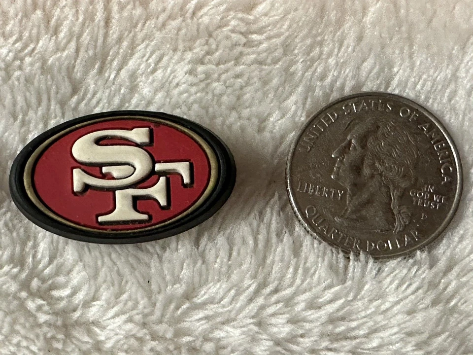 VINTAGE '06 - ¡Raro! San Francisco 49ers SF Logo Zapato Dije (Jibbitz) ¡IMPRESCINDIBLE! Foto 3 de 4