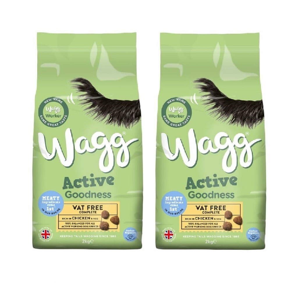 Wagg Worker WAGG ACTIVE GOODNESS working dog food vf worker dry kibble feed bp beef ...