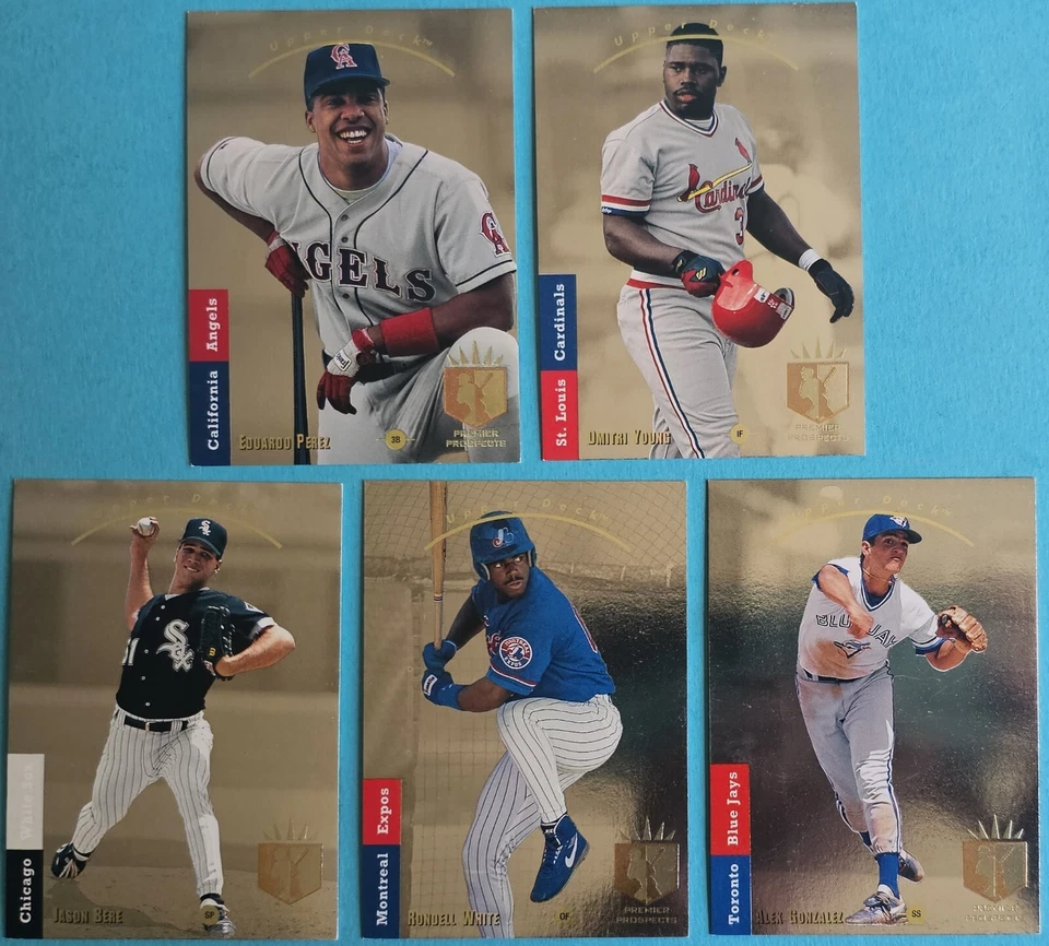 1993 SP Foil Set Break Rookie Eduardo Perez RC Dmitri Young Bere no Derek Jeter - Imagem 2 de 4