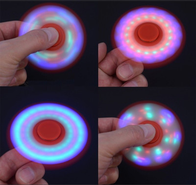 Black LED Light Flash Fidget Hand Finger Spinner Ultimate Spin Toys UK SELLER 