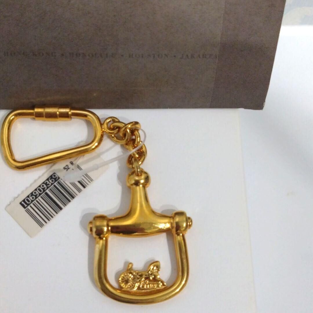 Authentic Celine Vintage Key Ring Chain Charm Carriage Authentic Celine Vintage Key Ring Chain Charm Carriage