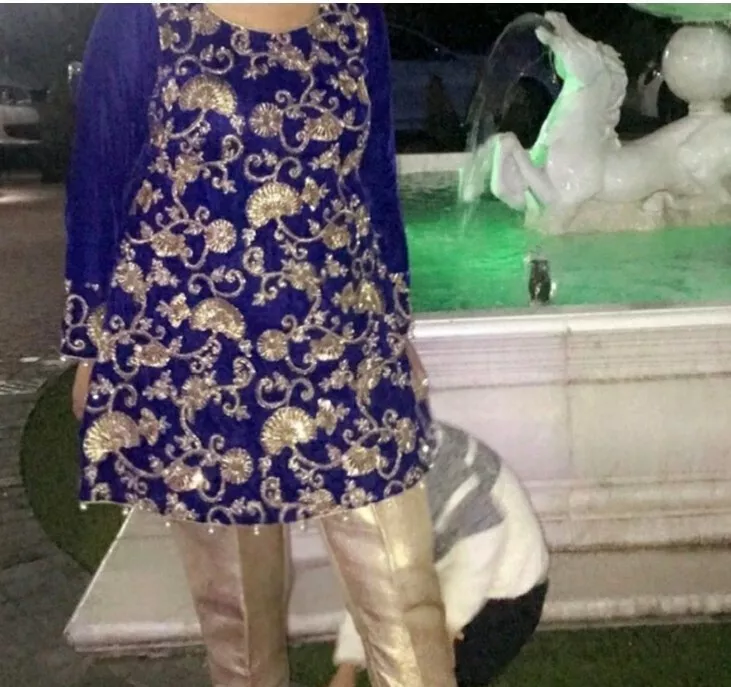 Royal blue cheap pakistani dresses