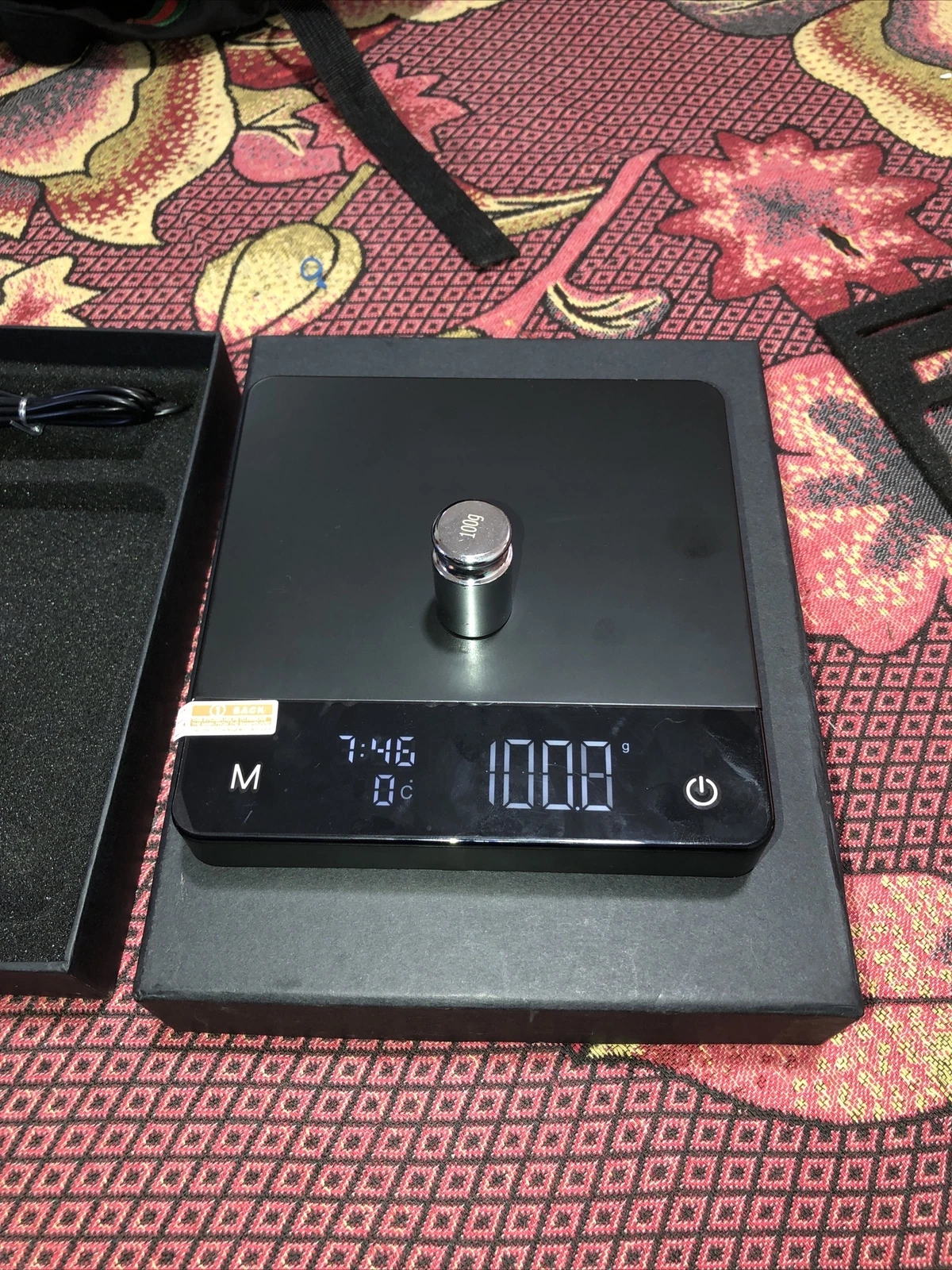 Coffee Digital Scale Rechargeable Coffee Scale with Thermometer ￼MS-R30A 1g-3kg
