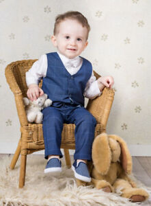 navy christening outfit