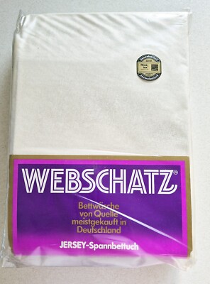 DOPPELPACK Webschatz Spannbettuch Bettlaken 100x200 Baumwolle Helanca OVP / NEU