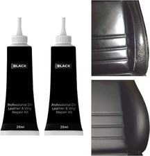 Kit Di Riparazione Graffi e Crepe per Pelle di Sedili Auto, Divani e Scarpe Nero