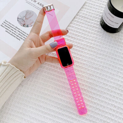 For HUAWEI Band 7 Glacier Strap Bracelet Strap Transparent Strap Armor Strap