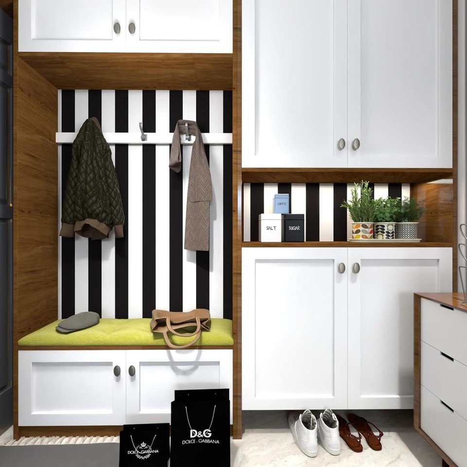 Black and White Wallpaper Peel Stick 18" x 118", Black/White eBay