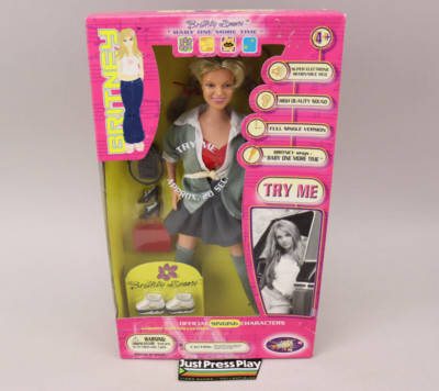 NOS 1999 Yaboom Singing Britney Spears Baby One More Time Doll NIB New Sealed!
