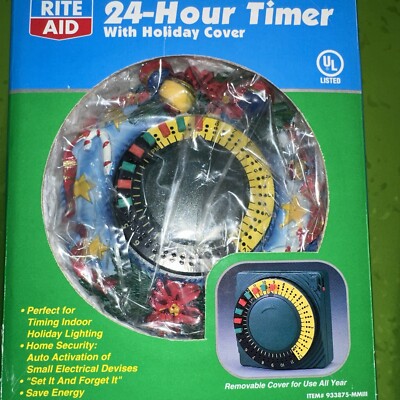Rite Aid 24HR Security Wall Timer, With Holiday Cover Christmas ornament