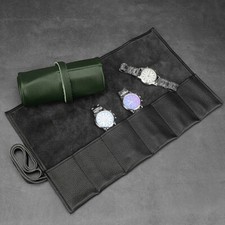 Luxury Watch Roll Case Genuine Leather 6 Slots Watches storage Pouch Travel Box 